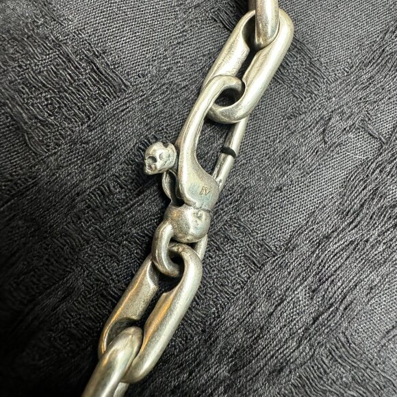 JOHN VARVATOS "Soda Top" Link Chain Necklace in Sterling MSRP $1158 - Picture 4 of 7